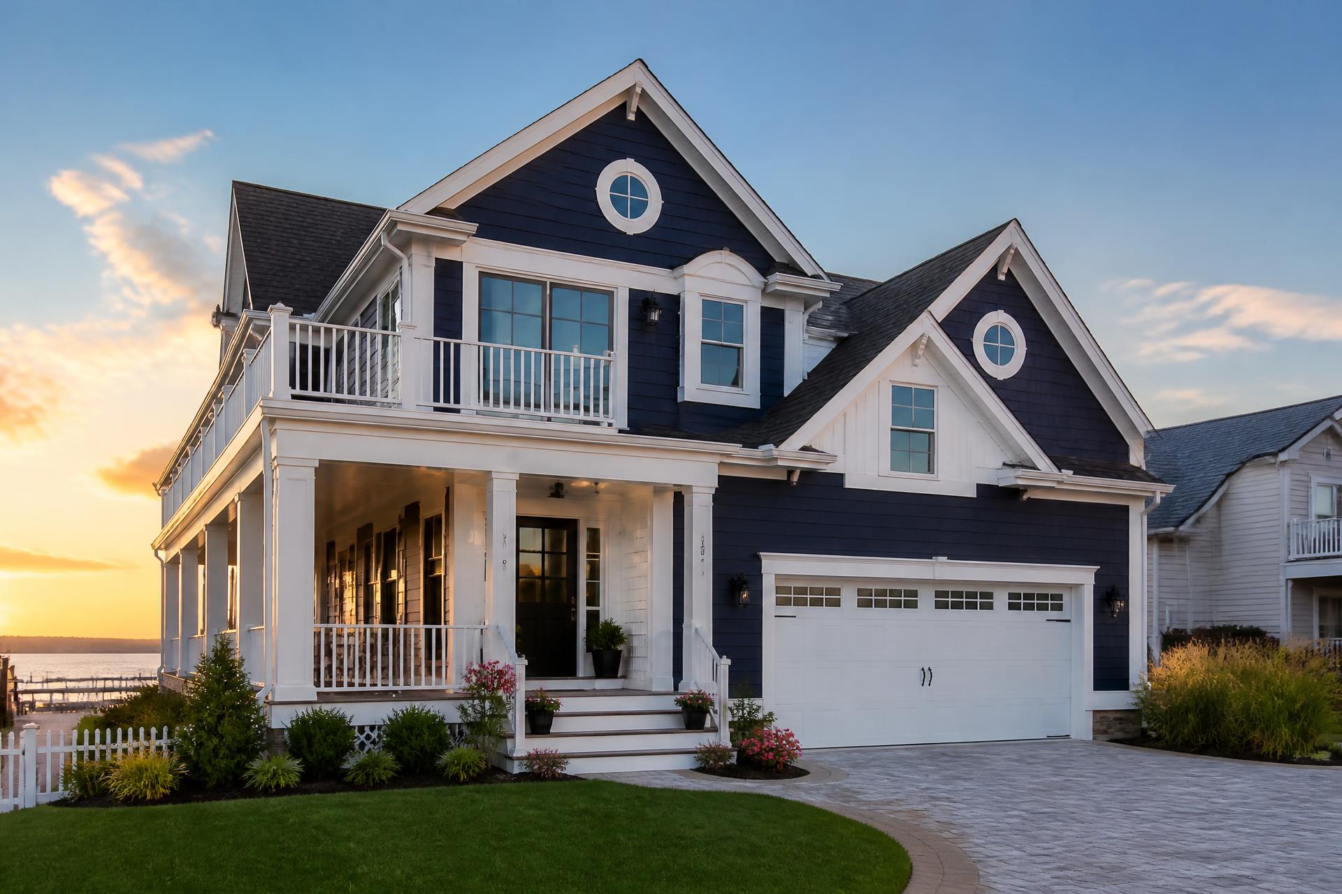 Renovated shore home exterior in Margate City, New Jersey